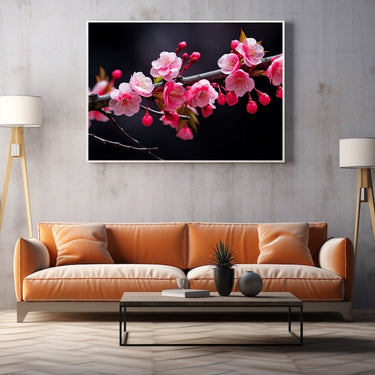 Japanese Cherry Blossom Branch Painting
